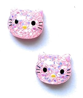 Charm Hello Kitty Cell Phone Case Accessory Parts Handmade Handicraft Material Deco Parts Charm Button 2set