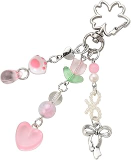 Cute Y2k Keychain for Women Backpack Key Chain for Purse Wallet Accessories for Womens Kawaii Phone Charm for Case