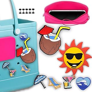 Beach Bag Accessories Mom Life Beach Bag Charms, Silicone Phone Holder for Beach Bag, Cute Decoration Charms Beach Bag Accessories