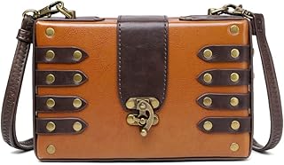 Small Crossbody Bag Shoulder Purse Leather Belt Pouch Waist Bag Fanny Pack Phone Holder Medieval Vintage Festival Renaissance Punk Costume Travel Wallet, Brown, Small