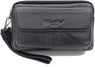 Leather Clutch Purse Wallet for Men Organizer Holder Wrist Bag