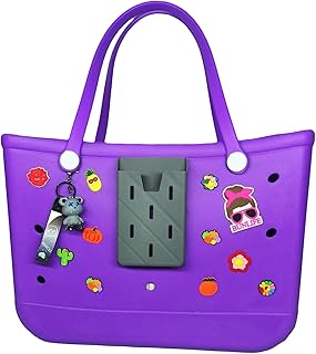 Beach Tote Bag Large Rubber Rubber Tote Bags With Handles Consist OF Accessories Charm Phone Holder Key Chain
