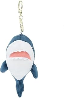 Blue Shark Plush Keychain, Phone Keychain 6" Inch Stuffed Shark Plushie Backpack Purse Pendant Doll Gift for Girls Plush Figure Keychain Novelty and More Accessories, Blue, 1