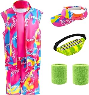 80s 90s Ken Inspired Neon Costume Set for Men - Vibrant Retro Outfit - Adult Halloween & Theme Parties