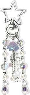 Jellyfish Keychain,Cute Y2K Car Keychains for Women Girls Jellyfish Bag Charms Purse Accessories Star Jelly Decor