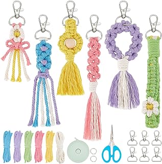 INFUNLY Macrame Wristlet Keychain Kits