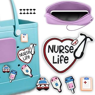 Beach Bag Accessories Mom Life Beach Bag Charms, Silicone Phone Holder for Beach Bag, Cute Nurse Charms