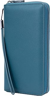 Women RFID Blocking Wallet Leather Zip Around Phone Clutch Large Capacity Ladies Travel Purse Wristlet