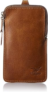Willis and Geiger MJ5959 Smartphone Case for iPhone (5s/6/6s) Leather Pouch L-Shaped Zipper Type, Braun, One Size