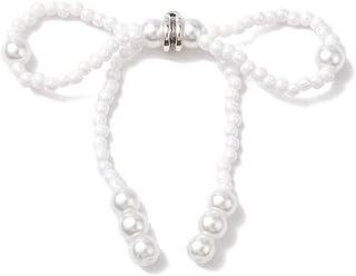 20Pcs Imitation Pearl White Beadable Bow Charms Sweet Bead Bowknot Charms for DIY Key Phone Chains Supplies, Non-Precious Metal, No Gemstone