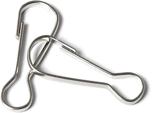 RLECS 100pcs 25mm Stainless Steel Purse Zipper Pulls Snap Spring Hooks Paracord Lanyards for ID Card Phone Lanyards Paracord Employee Zipper Pull Accessory