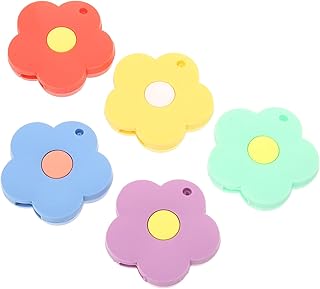 ULTECHNOVO 5pcs Flower Key Covers Silicone Key Protector Caps Keychain Key Holder Key Sleeve Key Ring Bag Phone Charm Accessory