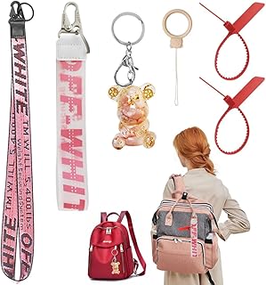 Classic Keychain Wristband Keychain Lanyard Accessories, Car Keychain, Backpack Decorative Pendant, Mobile Phone Lanyard, Pink, badge lanyards