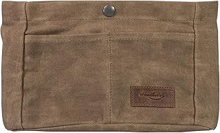 Heather's, Purse Organizer Insert for Handbags, Shoulder Bags and Tote Bags, Cellphone Storage, Travel Accessory, Handmade, Waxed Canvas, Fatigue