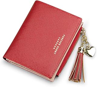 Wallets for Women Leather Cell Phone Case Holster Bag Long Slim Credit Card Holder Cute Minimalist Coin Purse Thin Large Capacity Zip Clutch Handbag Wallet for Girls Ladies (Z-Red)