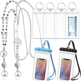 Sinload 10 Pcs Cruise Accessories Kit Carnival Cruise Essentials Include 4 Carnival Cruise Luggage Tags with Metal Loop 2 Cruise Lanyard for Ship Cards 2 Waterproof Phone Pouch 2 Lanyard Card Holder