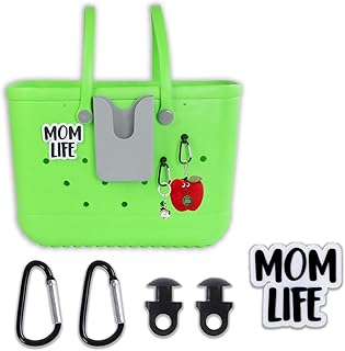 FLICK ART Beach Tote Bogg Bag Accessories Set - Waterproof Travel Bogg Bag Key Holder,