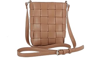 Trendy Patterned Cell Phone Bag for Women - Stylish Compact Vegan Leather Crossbody