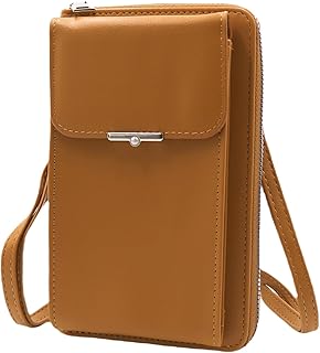 Leather Cellphone Purse for Women Men Small Crossbody Bag Leather Phone Wallet Women Coin Wallet Purse with Card Slot