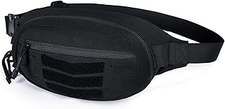 1TG Fanny Pack for Men Women Crossbody Bag for Travel Outdoor Running Hunting Fitness Yoga Dog Walking Running Accessories Waist Pack-Brown, Black, Tactical
