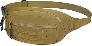 Fanny Pack for Men Women Crossbody Bag for Travel Outdoor Running Hunting Fitness Yoga Dog Walking Running Accessories Waist Pack-Brown, Brown, Tactical