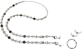 'Hidden Hollow Beads Women's Fashion Beaded Eyeglass Glasses Strap Holder 28'' Chain Leash Sunglassess Made in USA'