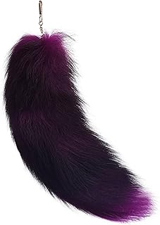 Fluffy Real Fox Fur Tail Keychain Tassel Bag Cosplay Toy Handbag Accessory Hook Pendant
