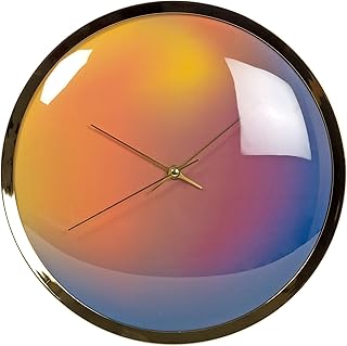 Kiera Grace Wall Clock, 13 Inch, Tempus Gold Plastic Simple Modern Wall Clocks Battery Operated, Silent Non Ticking Home Decor for Living Room, Kitchen, Bathroom