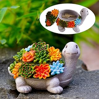 Turtle Figurine Key Lock Box for Outside- Garden Decor Indoor Decoration Small Garden Statues Ornament Animal Statue for Shelf Jewelry Trinkets Box for Keys, Earrings, Rings.