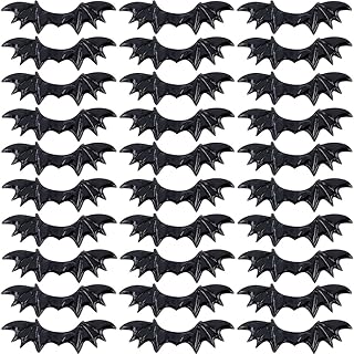 GORGECRAFT 40PCS Bat Wing Hairpins Accessories Imitation Leather Evil Wings Ornament Accessories Halloween Decor Black Angel Wing Embellishments for Hair Ornament & Costume Accessory