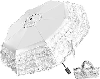 Foldable Travel Umbrella Compact UV Resistance Princess Lace Parasol Umbrella Sun Umbrella for Women Girls