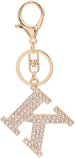Crystal Alphabet Initial Letter Keychain for Women Backpack Car Key Chain Decoration (K)