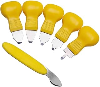 6Pcs Watch Back Case Remover Knife Opener Watch Battery Removal Replacement Tool for Watch Repair Kit, Yellow