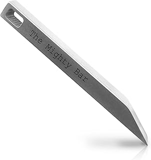 The Mighty Bar - Heavy Duty Keychain Prybar EDC Pry Bar for Every Day Carry Small Stainless Steel Key Chain Multitool Prybar for Keys - Made by Gear Spool