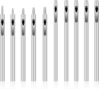 10 pcs Leather Hole Punch Tool Set, Watch Band Hole Punch 0.5mm-5mm Round Hole Punch Working Tools Hollow Punch Leather Stitching Hole Punch Set for Leather Belts, Canvas, Watch Band and Leather