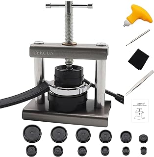 LYECUN Watch Press Tool Set, Watch Back Closer for Closing the Cover, Watch Crystal Press and Watch Opener Knife for Battery Replacement, Watch Repair Kit