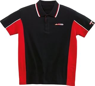 KS TOOLS Polo shirt, black-red, S Clear