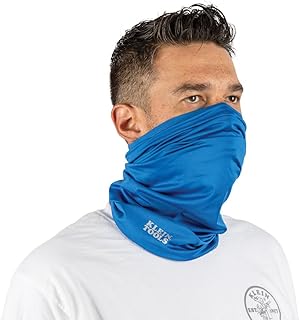 Klein Tools 60439 Cooling Band/Neck Gaiter with Evaporative Performance Knit Fabric, Cools Instantly When Wet, UPF 50 Protection, Blue