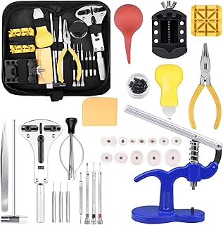 Watch Repair Tool Kit, Professional Portable Watch Tools Back Opener Sets Watch Replacement Tool Kit, Watches Link Remover Kit Set Professional Tool Set with Bag