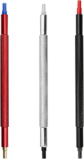 3PCS Watch Hand Setting Tool Set, Watch Hands Pressers Pusher Removal Repair Fitting Tools Kits for Wristwatch Watchmakers, Multi Hole Sizes, Chrome Vanadium Steel Material, Multicolor