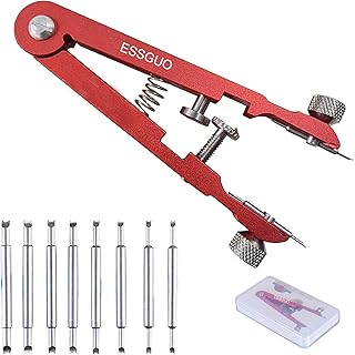 ESSGUO Watch Spring Bar Pliers Tool, Spring Bar Tweezer, Watch Band Replacement Tool with Durable 8 Tips Pins, for Watch Wrist Bands Strap Removal Repair Fix Kit