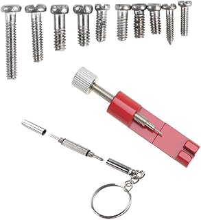 Watch Band Link Pin Remover Tool, Strap Adjuster Bracelet Remover Kit Metal Adjustable Repair Tool Accessory Kit Repair Screws Nuts Screwdriver Kit for Watchmakers Eyeglass Glasses Watch,