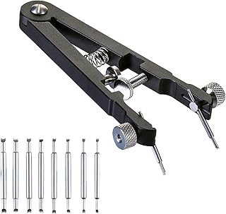 Spring bar pliers tool, Watchband Pliers with Robust 8 Pins, 6825 Spring Bar Tweezer Tool, for Watch Spring Bar Pins Removement and Replacement, Watch Wrist Bands Strap Removal Repair Fix Kit