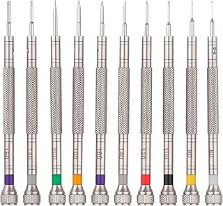 Professional Screwdriver Kit For Watches, Glasses And Accessories: (10Pc Tool Set) - To Adjust, Remove, Replace And Repair - Stainless Steel Professional - 10 Piece