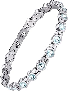 JEROOT Magnetic Bracelets for Women, Stainless Steel Bracelets for Women, Ultra Magnetic Bracelets for Women with 3500 Gauss Magnets, Women's Bracelets for Jewelry Gift with Adjustable Sizing Tool