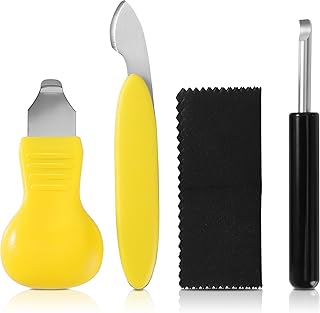 4 PCS Professional Watch Back Removal Tool，Pry Watch Back Case Opener，Watch Battery Replacement Set, Watch Repair Kits, Yellow