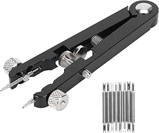 Watch Spring Bar Pliers, V Shape Watch Repair Tweezer Watch Strap Spring Bar Forks Watch Wrist Band Spring Bar Pins Assortment Kit Set 8pcs Stainless Steel Tips Pins Remover Replace Tool Set