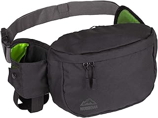 MTB Fanny Pack - Hydration Waist Pack - Lumbar Pack - Waist Pack Mountain Bike - A Bike Fanny Pack for Riding - This Hip Bag (2L) for Mountain Biking has a Bottle Holder & Room for Tools. Black,