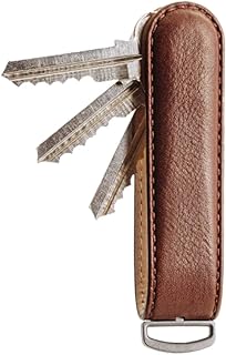 Italian Leather Key Organizer |Marine Grade 316 Stainless Steel Leather Keychain -Key Holder Hold UpTo 9 Standard Keys (Stone)