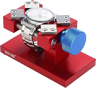 Watch Bezel Opener, Red/Silver Professional Watch Bezel Removal Tool Workbench Back Case Opener Tool Watch Repair Tool for the 38-40mm Diameter Watches Back Cover (Red)